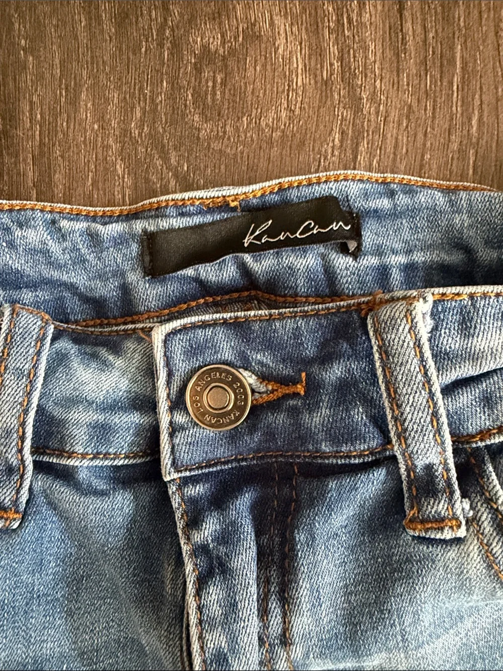 KanCan Light Blue Cuffed Denim Shorts